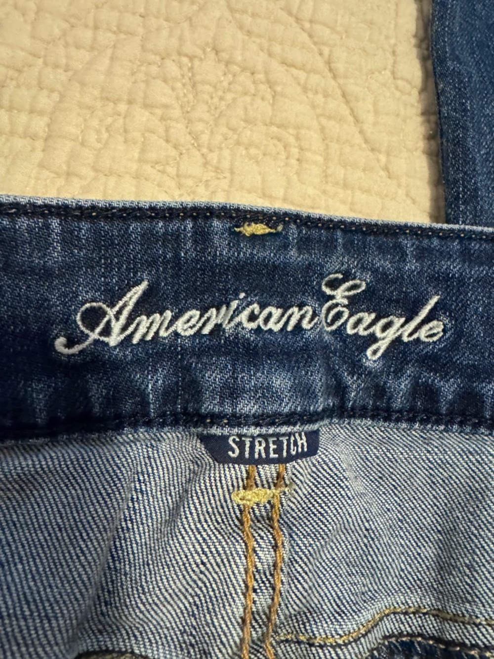 American Eagle Outfitters Artist Jeans Medium/Dark Wash Size 16 Regular - Picture 3 of 6